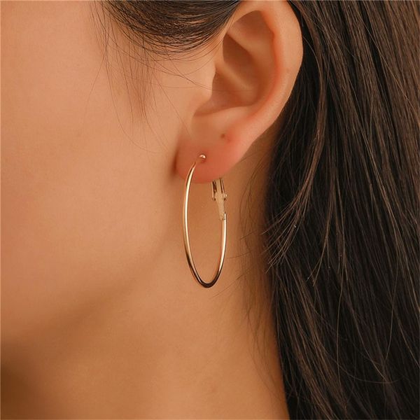 

circle set earrings 2019 new fashion women elegant style big circle retro vintage earring 6 pairs set earrings #e02, Golden;silver