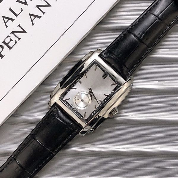 

Rectangle 316l teel cla ic large rever o men watch duoface dial wi automatic apphire cry tal calf kin trap bu ine wri twatch