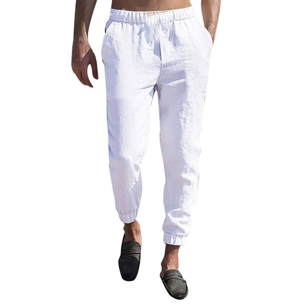 

men pure overalls pocket sport work casual trouser ankle-length cargo pants sports trousers male pantalones hombre joggers, Black