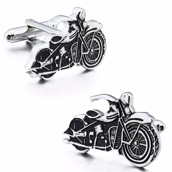 

hawson motorcycle motor cufflinks matte black jewelry cuff links for boyfriend ing, Silver;golden