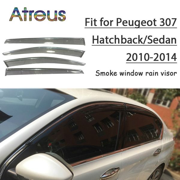 

atreus 1set abs for 2014 2013 2012 2011 2010 peugeot 307 accessories car vent sun deflectors guard smoke window rain visor