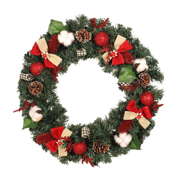 

christmas decoration artificial round wreath door hanging fireplace decorative garland 30cm/40cm/50cm ornaments for home 30e