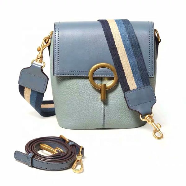 

2020 мини crossbody ведро мешок винтажный широкий ремешок кожаный мешки oem