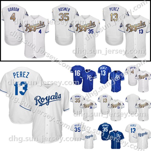 

Kansas City Mens Royals 13 Salvador Perez 35 Eric Hosmer Baseball Jersey 16 Bo Jackson 4 Alex Gordon stitched Jerseys Top quality