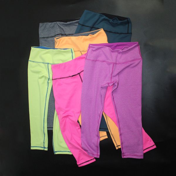 

lu-199 women yoga girls long pants running leggings ladies casual yoga outfits sportswear exercise & fitness wear, White;red