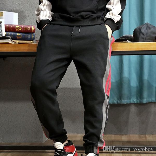 

mens sweatpants with tags branded new autumn brand track pants for men jogger pants drawstring long pant men clothes s-2xl, Black
