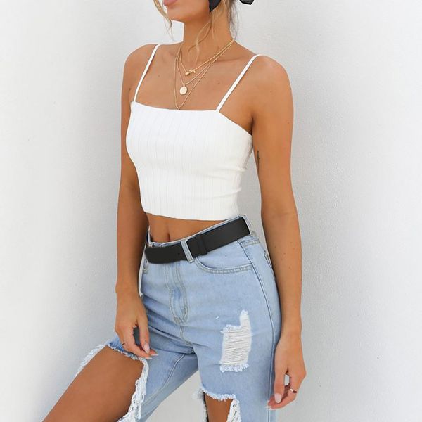 

womens slim solid tank vest off shoulder halter blouse t-shirt camis off shoulder halter blouse shirt dropshipping, White