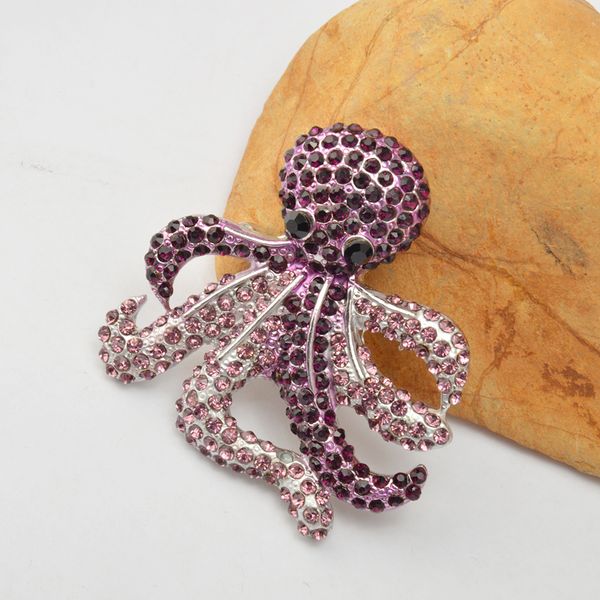 

fashion ocs women cute animal broches purple crystal rhinestone brooch, Gray