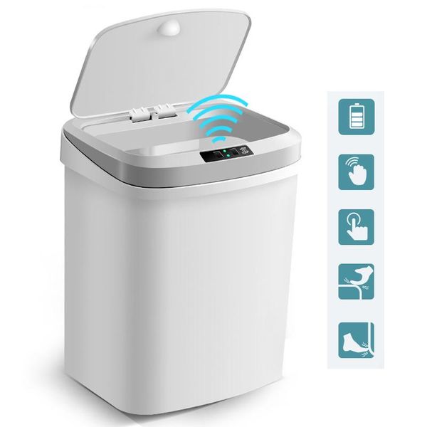 

automatic touchless smart infrared motion sensor rubbish waste bin kitchen trash can garbage bins