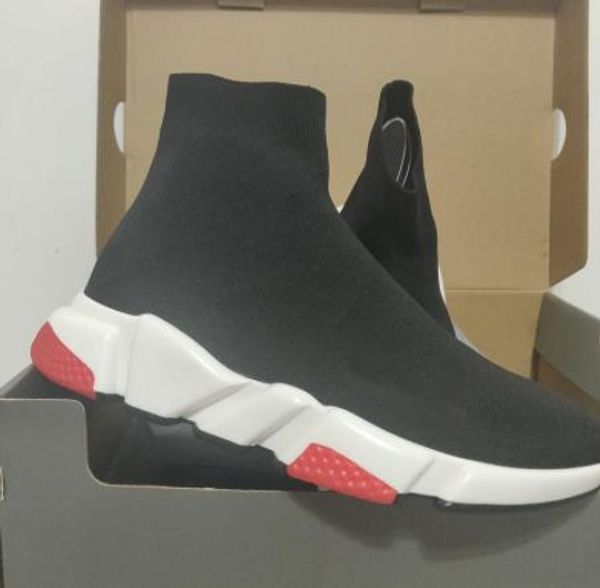 

classic designer shoes speed sock sneakers stretch mesh high boots for mens womens black white red glitter runner flat trainers 36-45