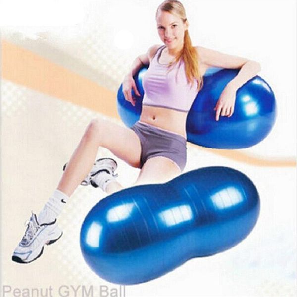 Heißer Verkauf 90*45 cm Sport Fitness Gym Übung Training Yoga Ball Pilatus Explosion-proof Erdnuss Form Langlebig freies Verschiffen