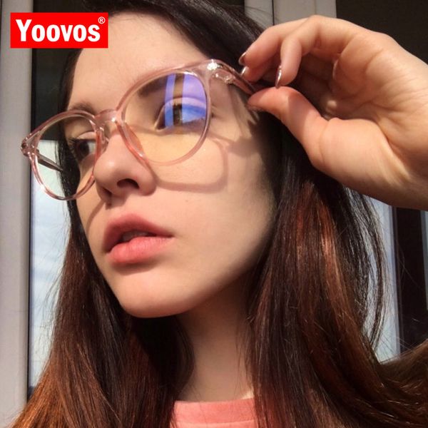 Yoovos 2019 Vintage Women Glasses Frame Anti Blue Light Eyeglasses