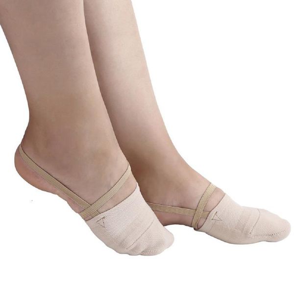 

soft half knitted socks girls rhythmic gymnastics toe shoes ballroom art gym ginastica elastic dance shoes girl gymnastics yoga