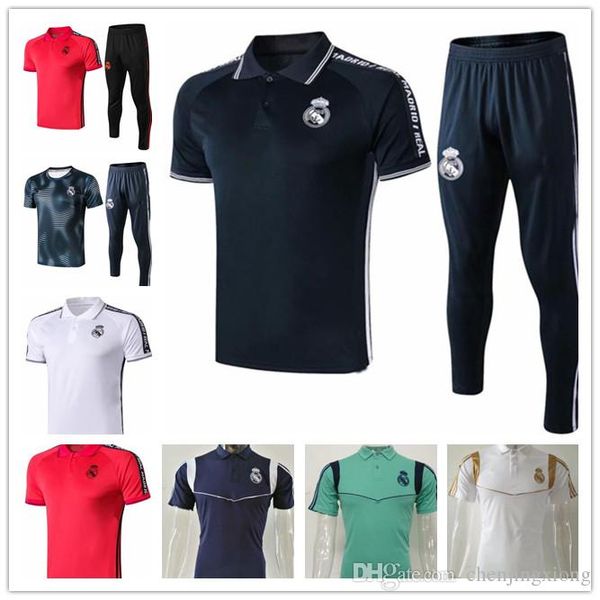 

2019 -20 real madrid short sleeve polo shirt soccer training suit 18/19/20 modric bale marcelo asensio isco football polo shirt kit tracksu, Black;yellow