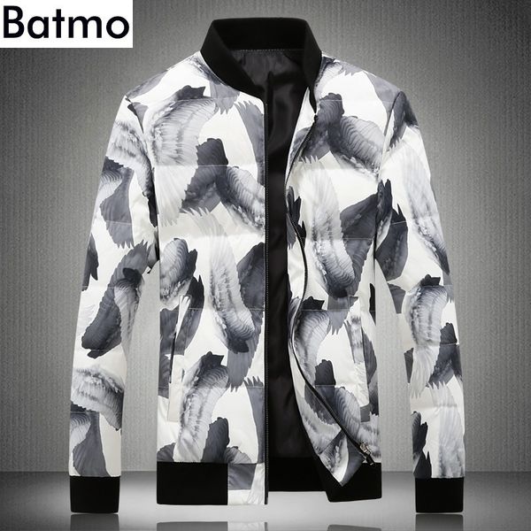 

2018 new arrival winter 80% white duck down jackets men,men's winter printed warm coats,plus-size y18867, Black