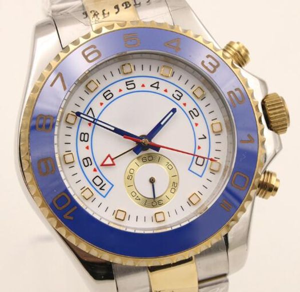 

Sports Wristwatches Automatic Mechanical Movement Two Tone Gold Yacht Rolesor White Dial 116681 Oyster Men Watch Watches