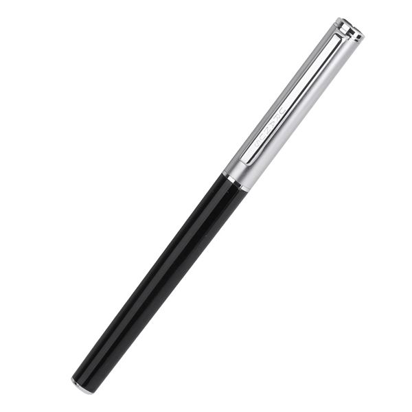 

duke silver black fine nib 0.5mm metal fountain pen with original gift box iridium ink pens for writing school office supplies