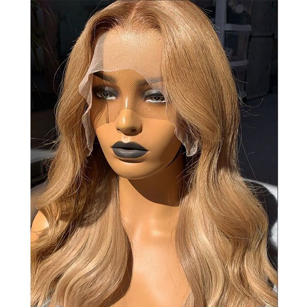 

popular style ombre honey blonde lace front wigs 1b 27 colored human hair wigs loose wave 13x6 lace front human hair wigs for women remy 150, Black