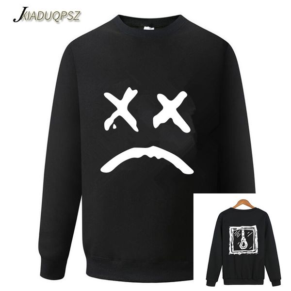 

europe and the united states trend search 2019 new cross-border explosion models lil peep street around the same paragraph round neck sw, Black