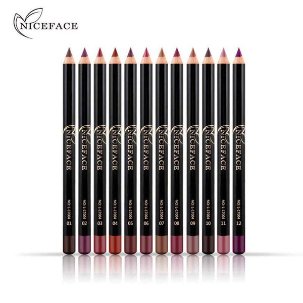 

12 colors brand lip pencils matte lipliner pencil waterproof makeup lips 2018 matte lipstick lip liner pen smooth nude cosmetics