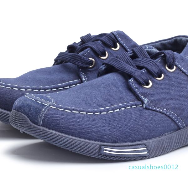 

new denim men casual shoes lace up fashion men shoes canvas plimsolls breathable outdoor male footwear sneakers 12c, Black