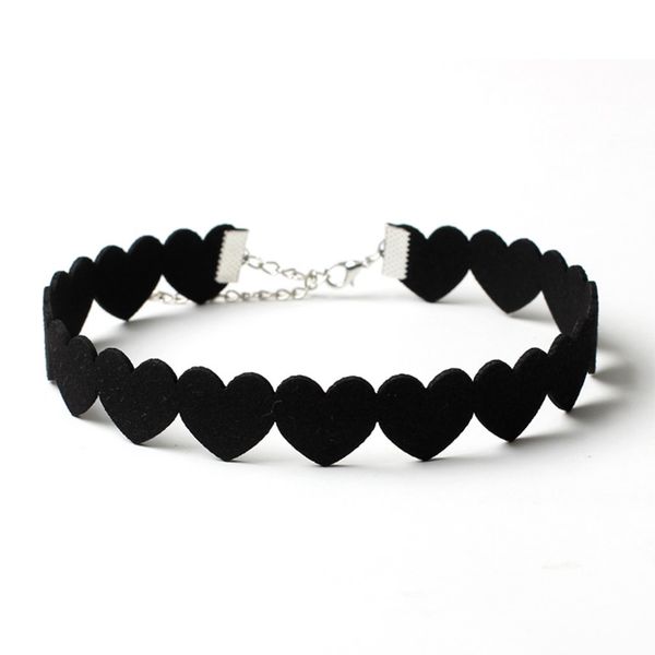 

yr229 peach heart necklace collar black decoration women gift preresent, Silver