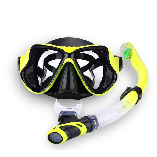 

rkd professional scuba diving mask snorkel anti-fog goggles glasse set silicone swimming fishing pool equipment 7 color adult