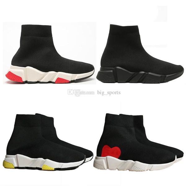 

luxury designer sock shoes speed shoes women boots sneakers red glitter flat fashion shoes trainer s socks race runners black man woman shoe