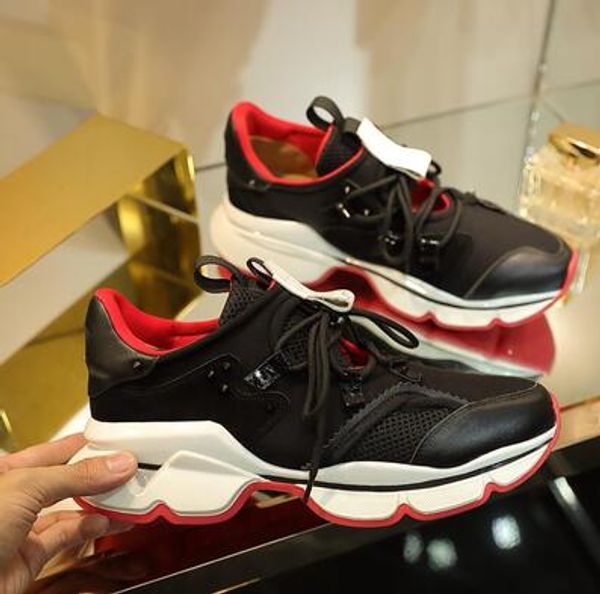 

mens designer shoes spike sock sneakers red runner donna flat rubber platform shoes men kanye luxury star shoes trainers vintage chaussures2, Black