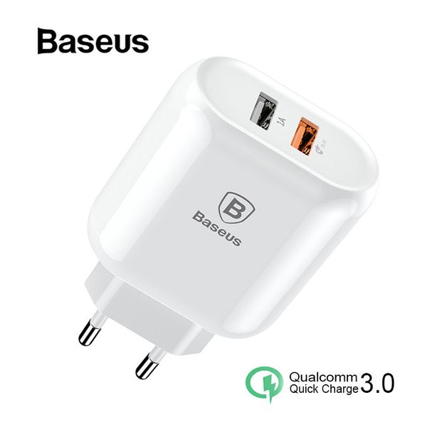 

baseus dual usb quick charger 3.0 for iphone 8 7 eu plug usb charger adapter for samsung s9 s8 xiaomi fast mobile phone charger
