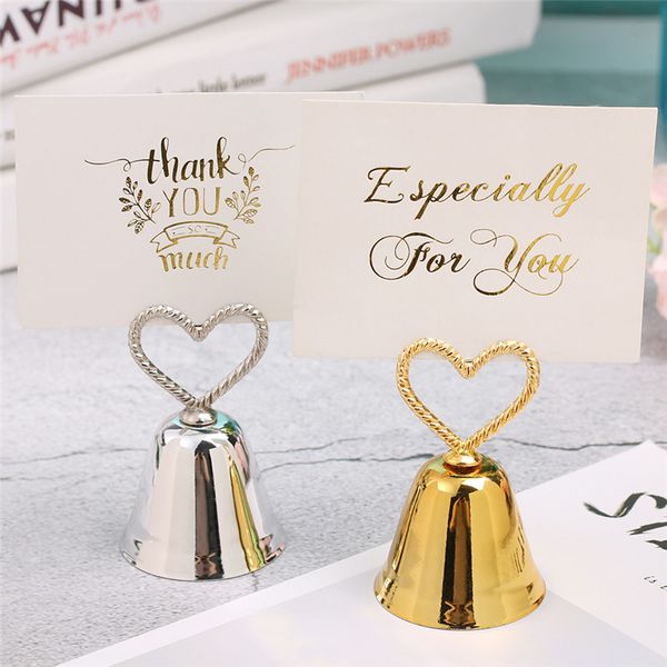 

сердце белл держатель клипа именная карточка сиденья держатель золото серебро белл место карты держатель свадебного стола украшение