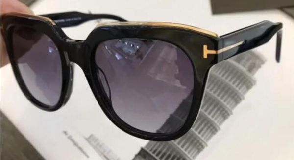 

ft 0686 dark havana/brown shaded haley sunglasses with full packages case boxes, White;black