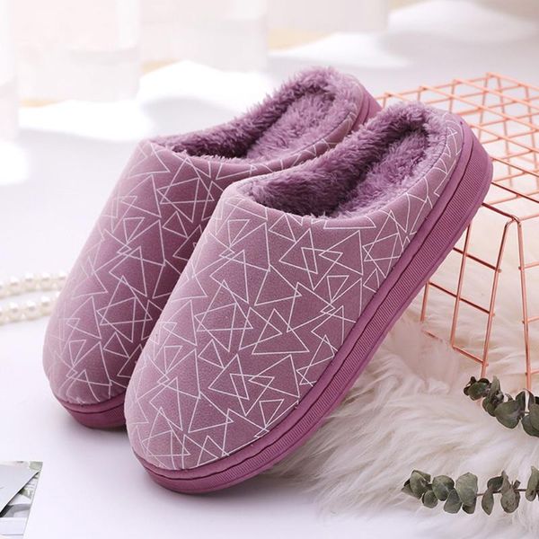 

home slippers women men couples warm non-slip floor indoor shoes winter warm slippers new ladies cute flat casual, Black