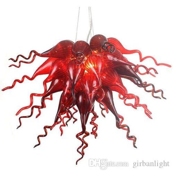 

dale chihuly style red lamp chandelier custom made modern art glass home decor small chandeliers