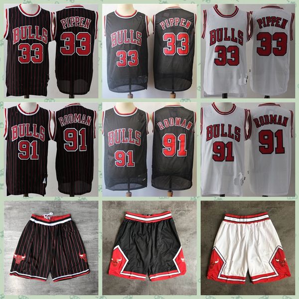 

michael jersey ncaa scottie 33 pippen retro dennis 91 rodman 45 college men basketball jerseys, Black;red