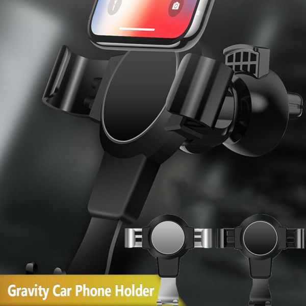 

серебристый / черный универсальный 360° гравитация автомобиля вентиляционное отверстие держатель стенд мобильный сотовый телефон gps универс