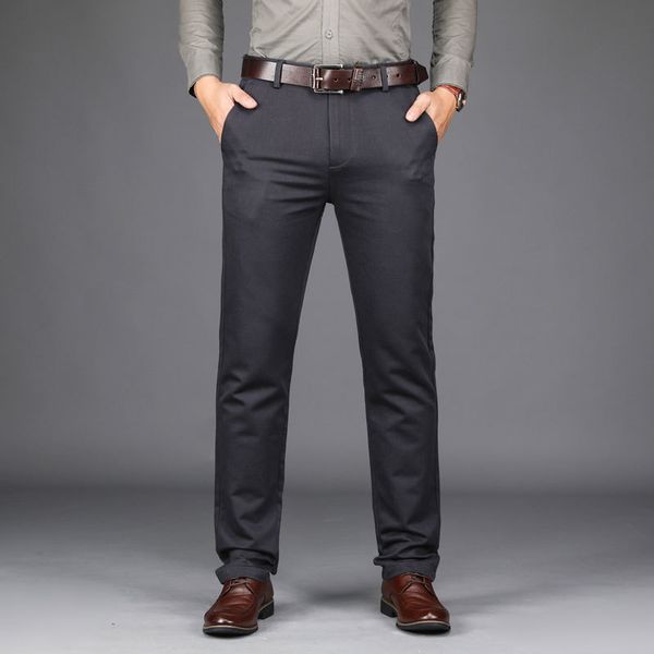 Compre 2019 Otono Invierno Para Hombre Pantalones De Vestir De