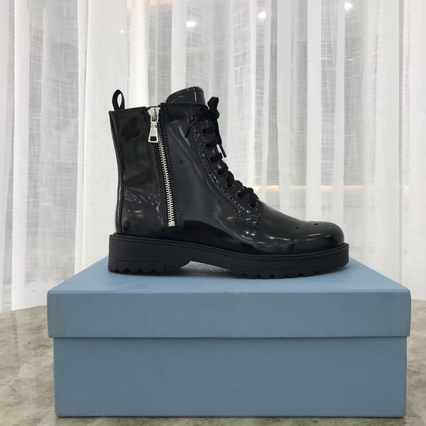 

new platform booties australia designer martin half boots women/men luxury shoes black genuine leather boots flat bottom
