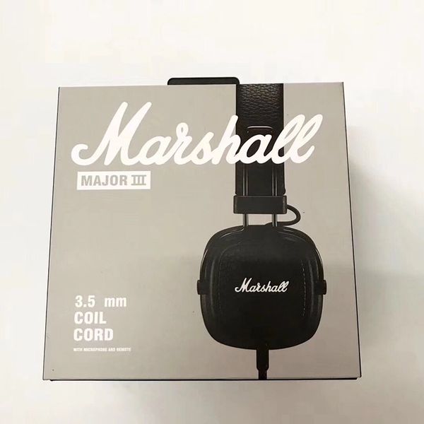 

marshall major iii 3.0 wired headphones with mic deep bass dj hi-fi headphone hifi headset earphone professional dj monitor over-ear