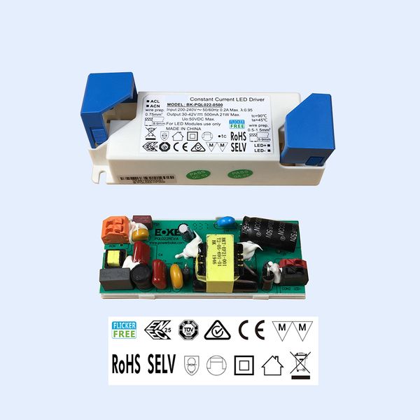 

220 230 немерцающих 500ma 30-42v 20w управление освещение led driver нет винты selv трансформатор tuv ce enec saa 5 лет гарантийный