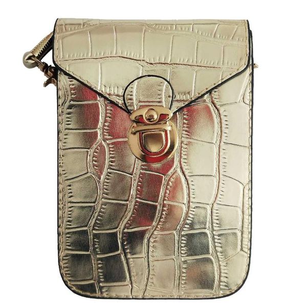 

silver mini bags for women ladies mobile phone clutches shoulder bag crocodile leather women handbag gold clutch purse handbag