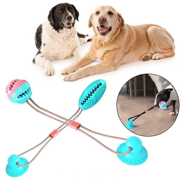 

собака молярный укус игрушка многофункциональный питомец жевать игрушки с присоской собачка тянуть мяч для собак кошек очистки зуба пищевой