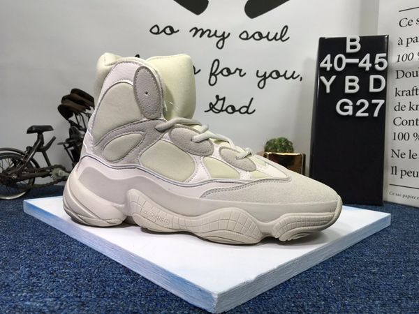

new salt kanye west 500 men high-jogging shoes 2019 designer shoes super moon yellow blush desert rat womens casual sneakers t07, Black