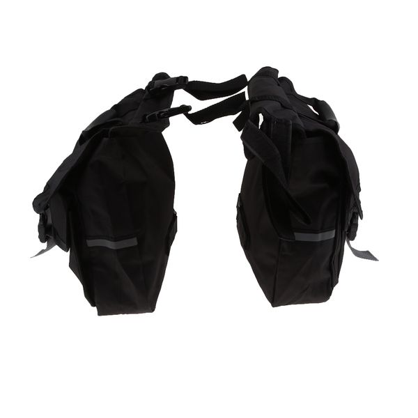 

durable motorcycle saddlebags panniers rear seat carrier hand bag kit black
