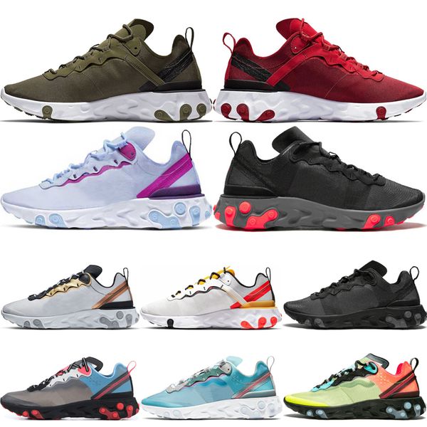 

nike react element 87 55 shoes элемент 87 55 кроссовки для мужчин женщин тренажерный зал красный тур желтый фиолетовый серый мужские тренеры