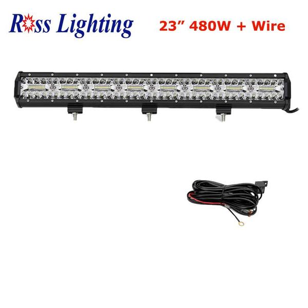 

3 rows 23" led light bar 480w led bar combo auto driving work light 12v 24v for offroad car tractor truck 4x4 suv atv