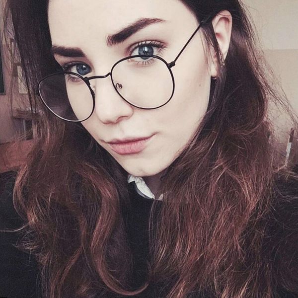 

brand designer woman glasses optical frames metal round glasses frame clear lens eyeweare black silver gold eye oval