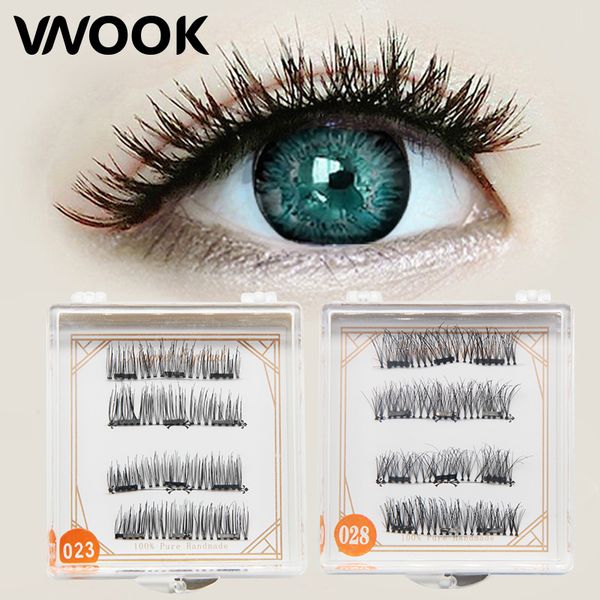 

vnook brand make up three magnet fake eyelashes natural false magnetic eye lashes eyelash extension wispy mink lashes makeup
