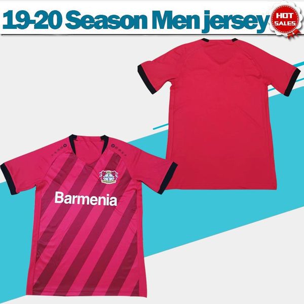

2020 bayer 04 leverkusen soccer jersey 19/20 men red soccer shirts short sleeve football uniforms customized sales, Black;yellow