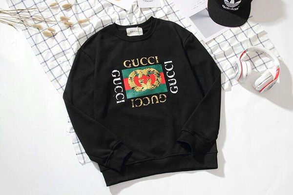 

fashion brand sweatshirt couples flag print fleece mens warm pullover hoodies embroidery hipster hoodie mens m-2xl, Black